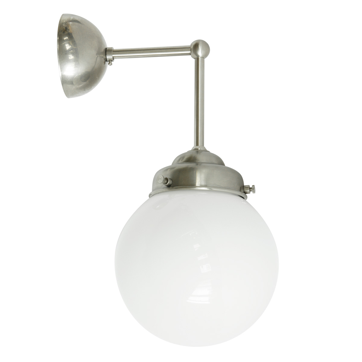 Ball wall light with suspended opal glass Ø 15 cm