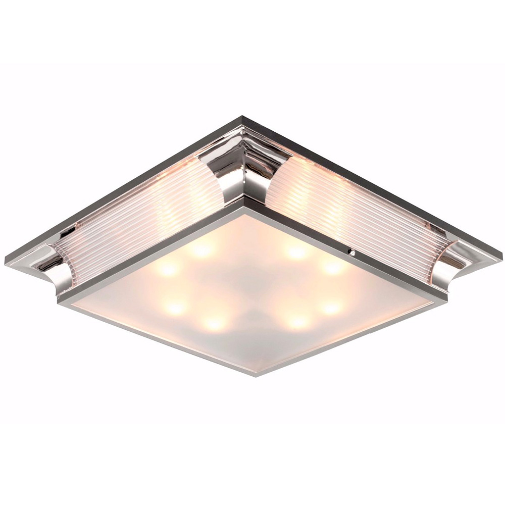 Large square Art Déco ceiling lamp in French style, 70 cm
