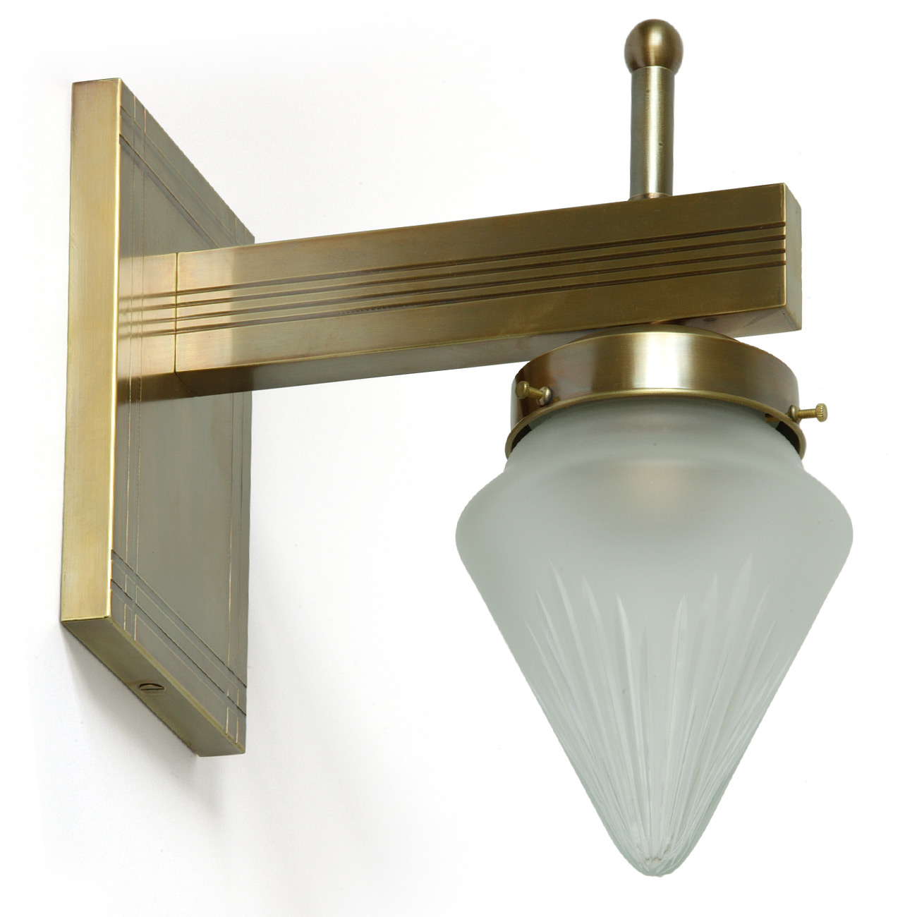 Art Déco-Wandleuchte mit Spitzkegelglas NEW YORK I