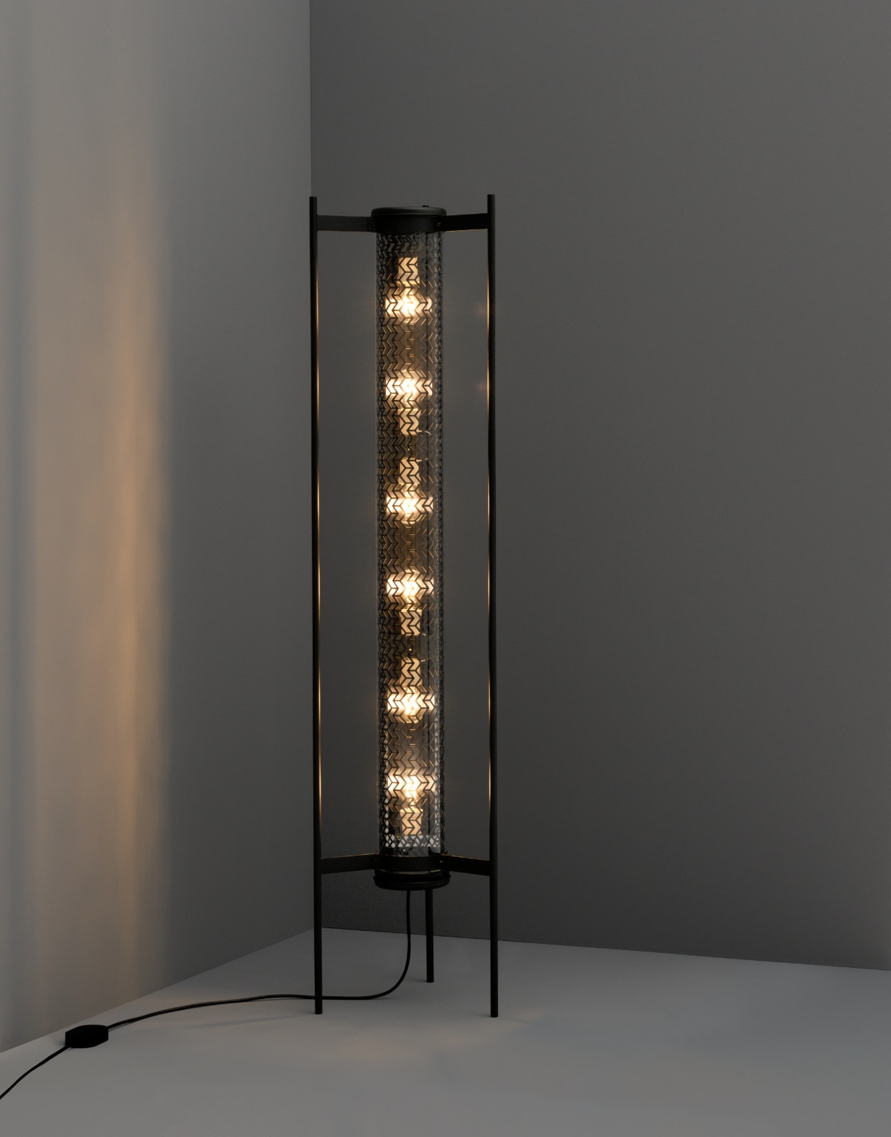 MONCEAU FLOOR Röhren-Stehlampe mit dekorativem Lochraster, Bild 6