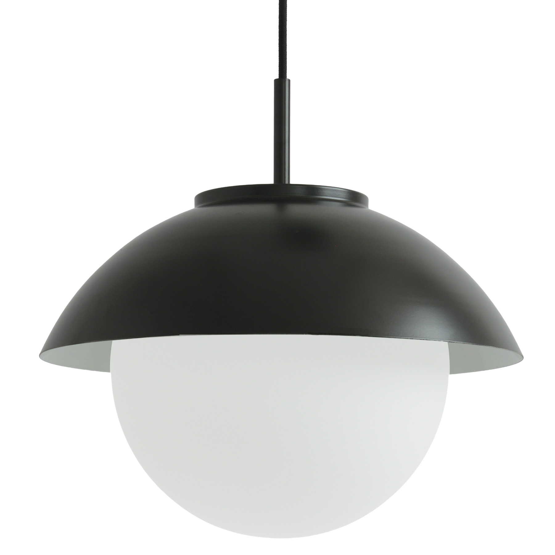 Große Kugel-Pendelleuchte mit Schirm LUZIDA, Ø bis 56 cm, div. Farben