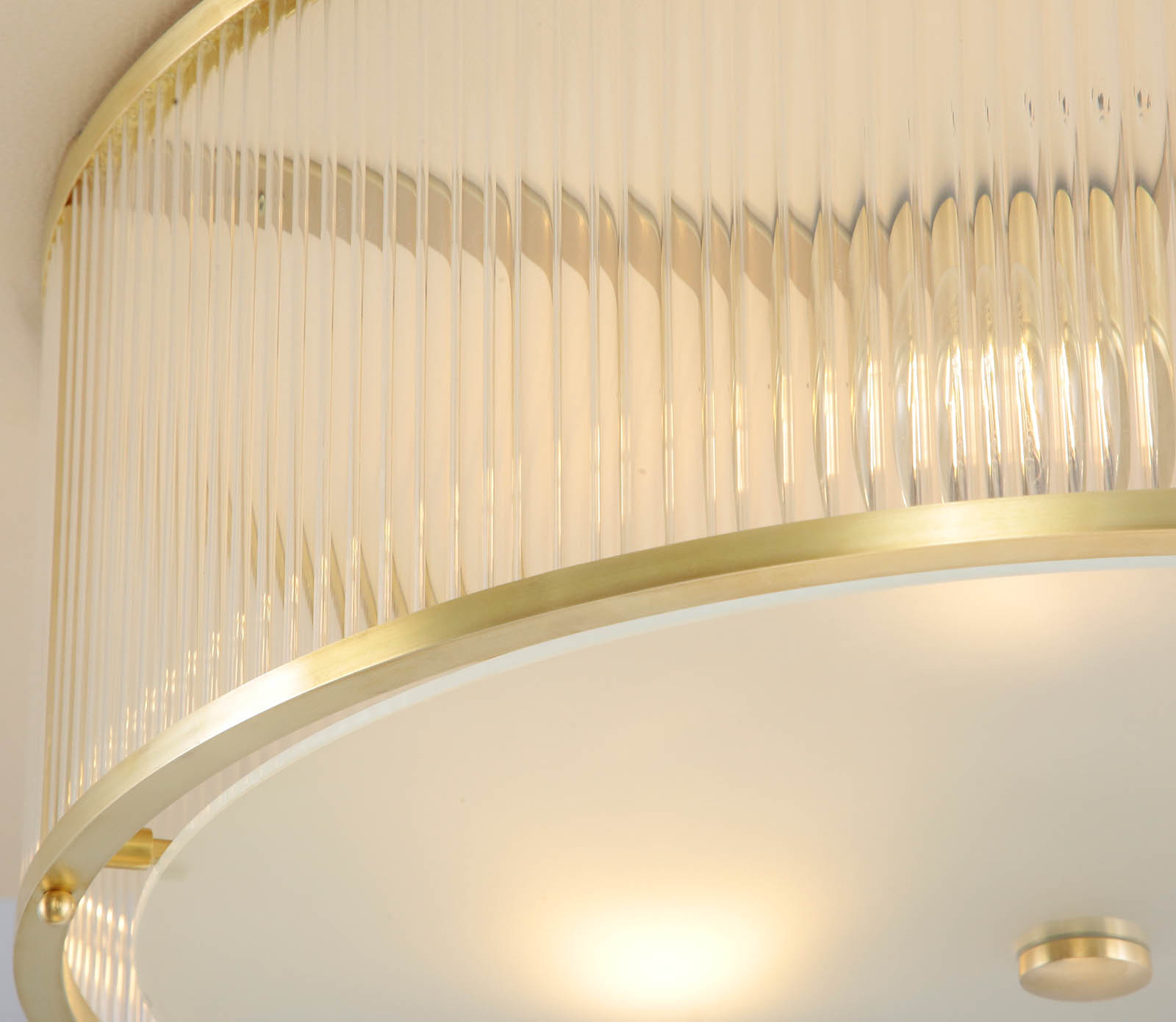 Round Ceiling Light Fitting, Brass and Crystal Rods, Ø 50 cm, Fig. 7