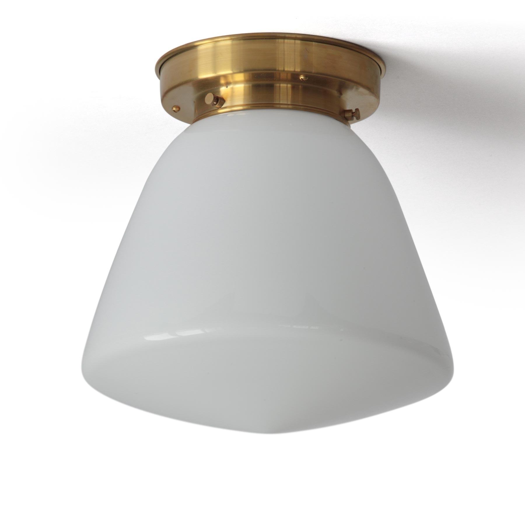 Stilvolle Deckenlampe „Schoolhouse“ mit Rhomben-Opalglas Ø 26 cm