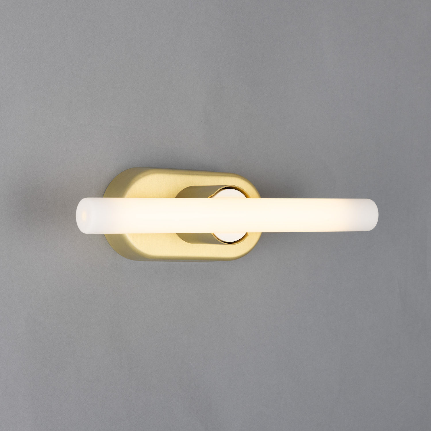 Brass Wall Light for Mirrors with LED Tube Bulb 30/50 cm: Messing satiniert, Modell 1