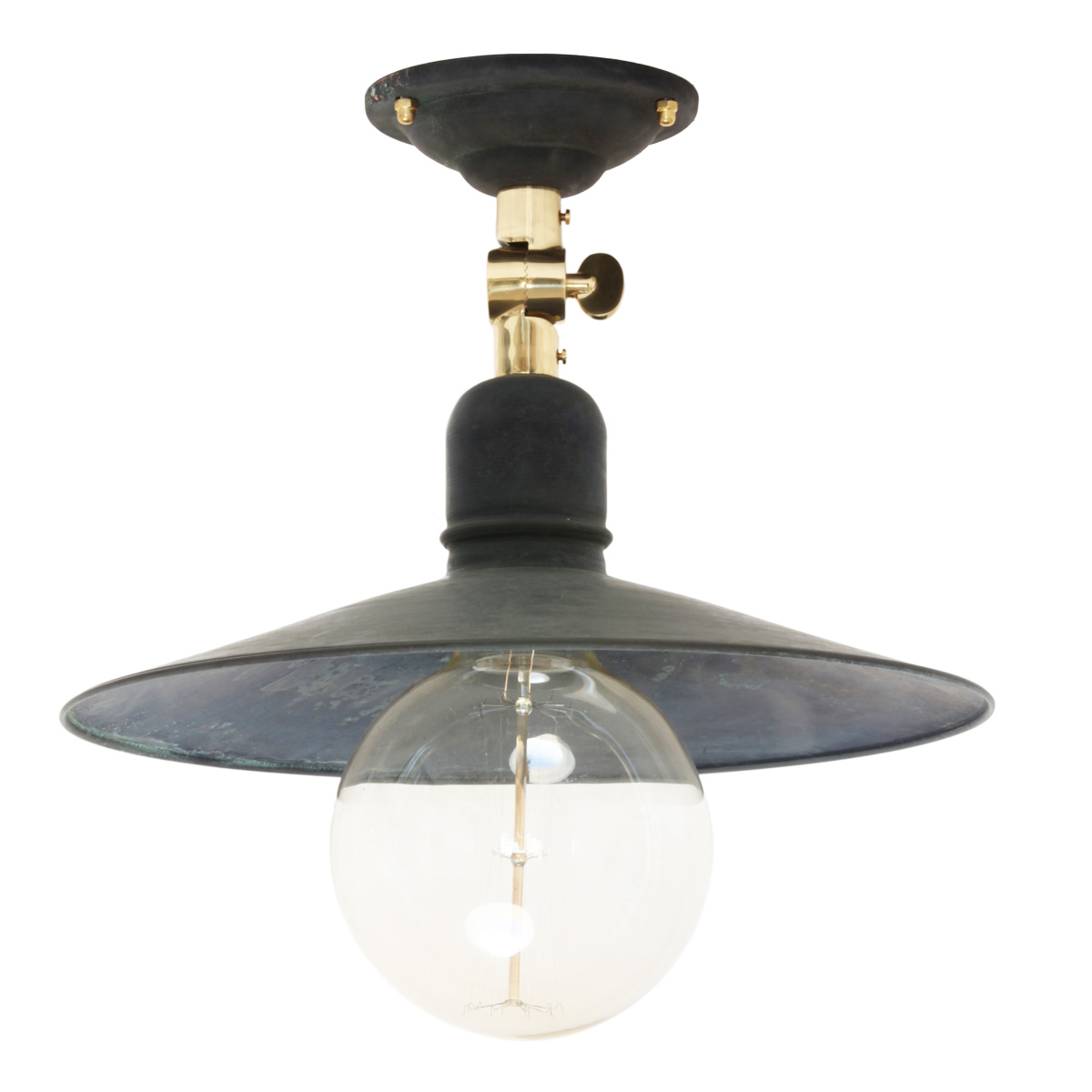Kupfer-Deckenleuchte BINGEN mit Gelenk Ø 16-40 cm