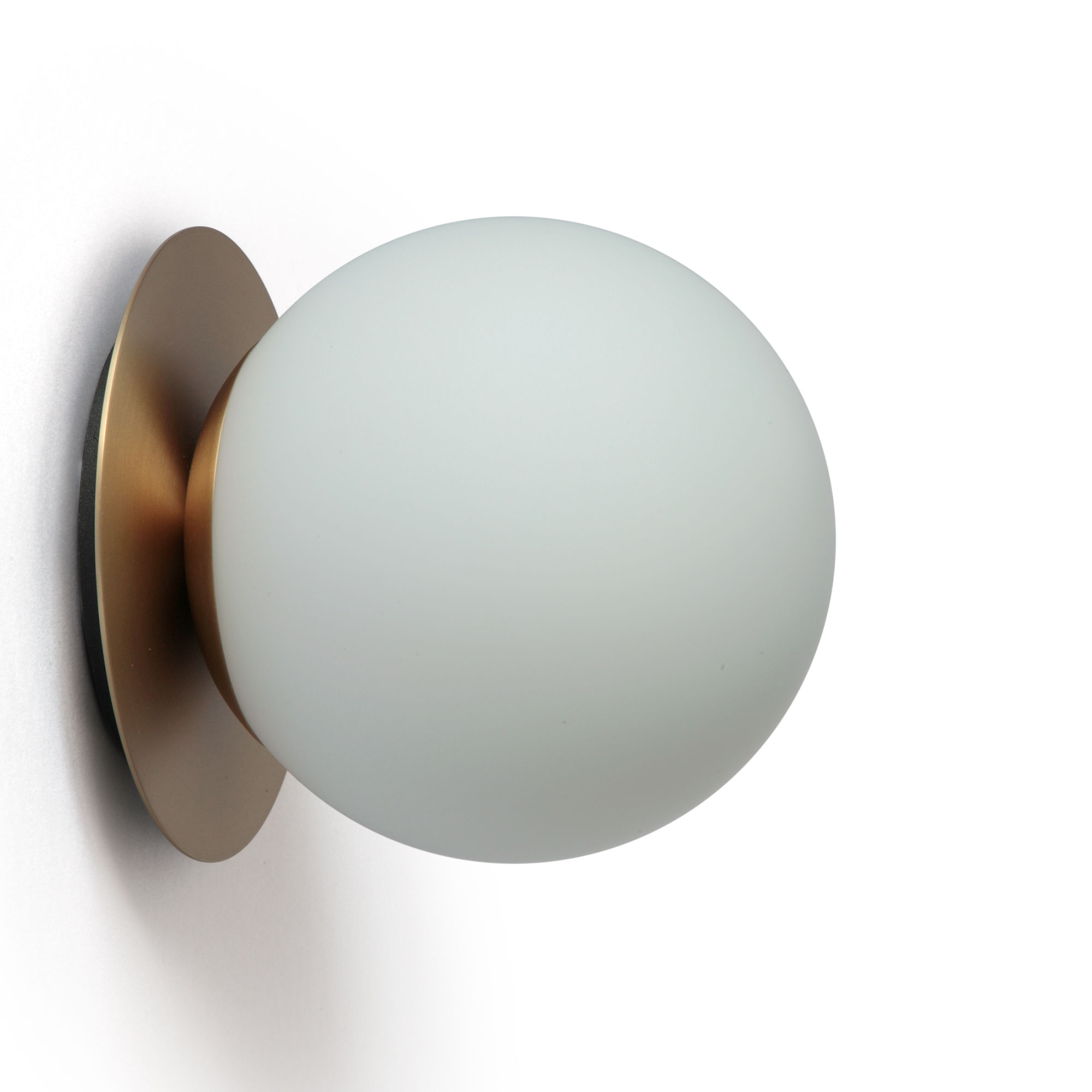 Glaskugel-Wandleuchte PULSAR mit extraflacher Design-Halterung