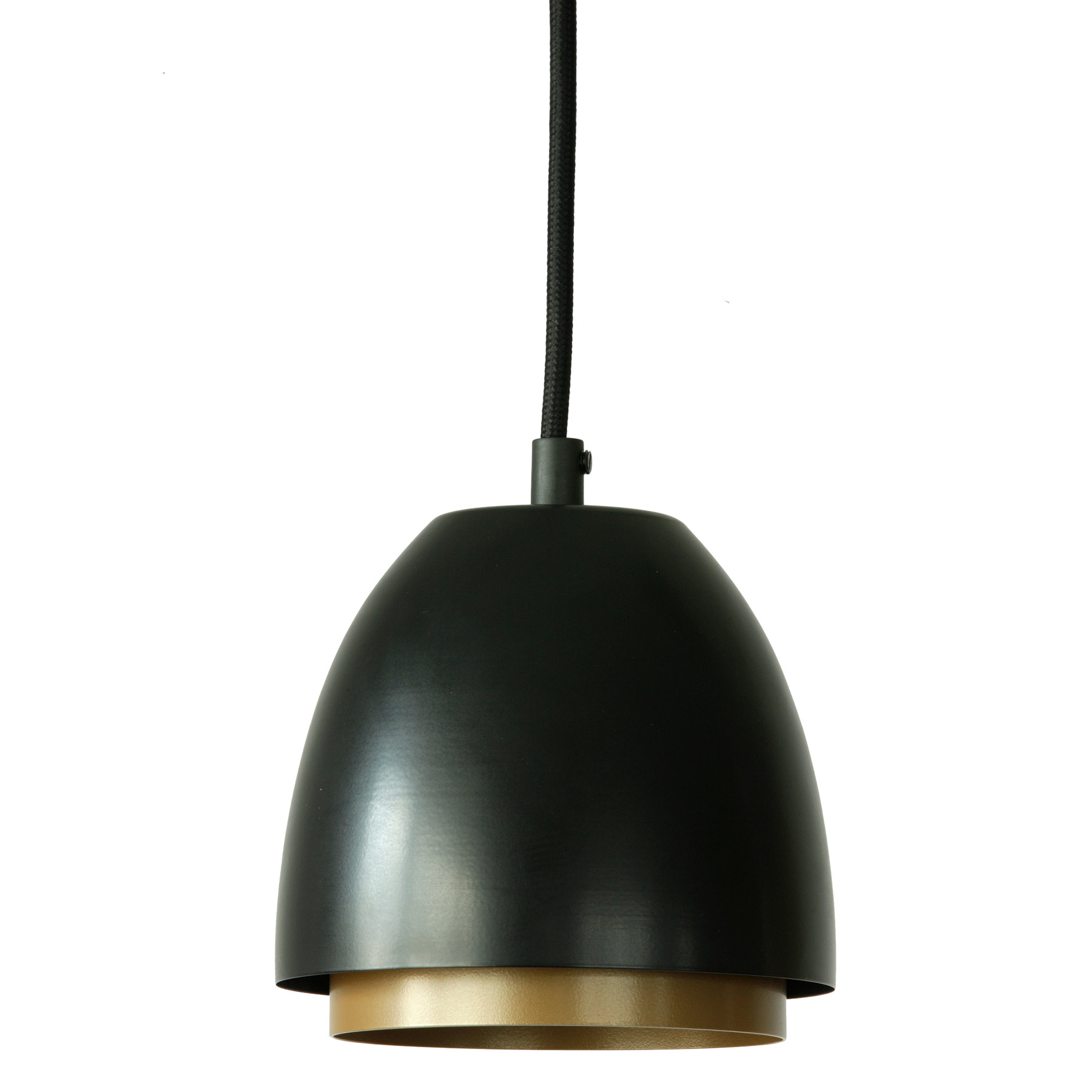 Small designer pendant CUP light with ring, ideal for counters and bars