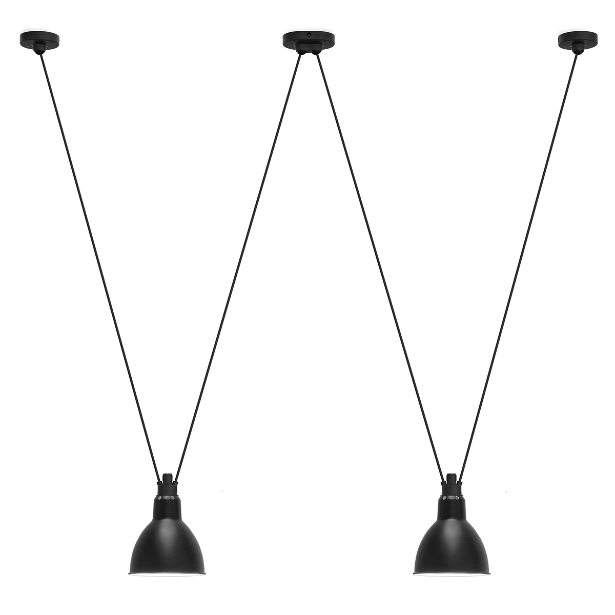 Doppel-Trapez-Pendelleuchte Les Acrobates N° 324