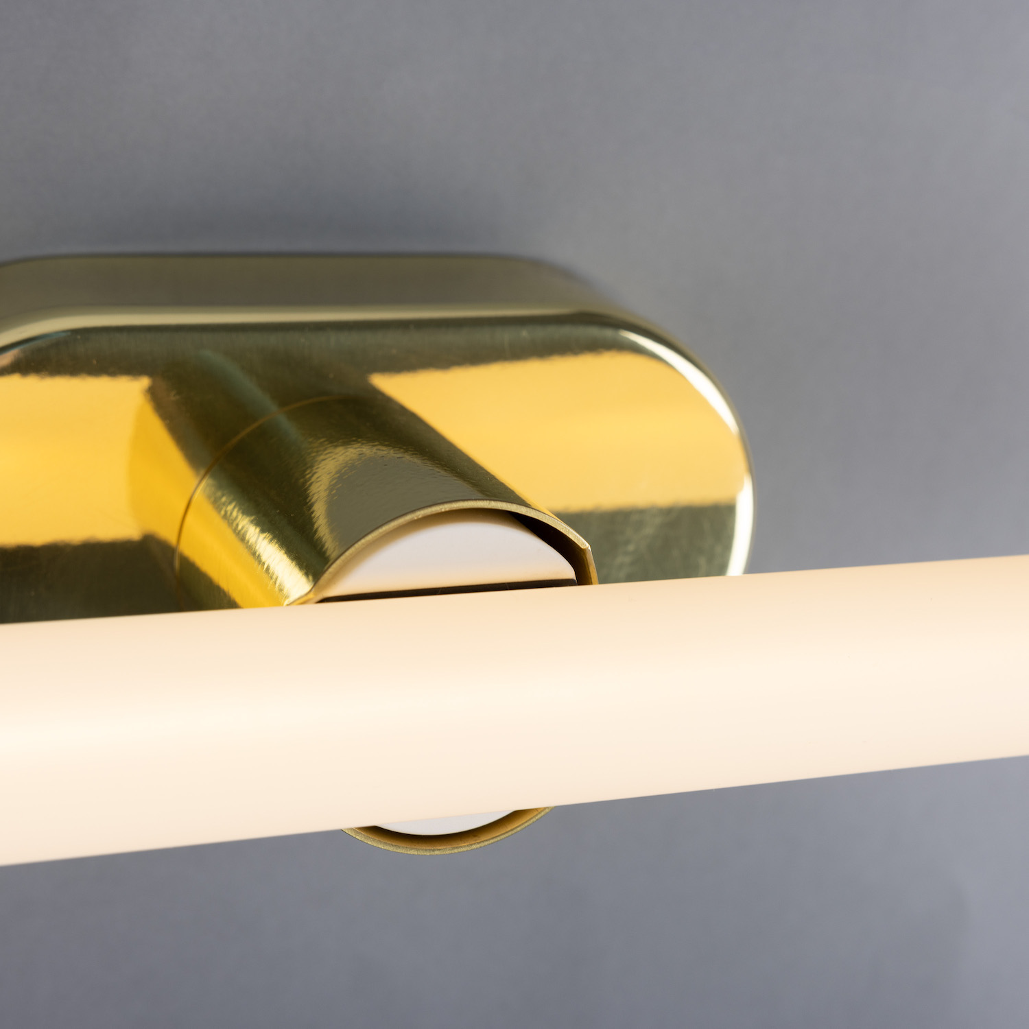 Brass Wall Light for Mirrors with LED Tube Bulb 30/50 cm: Messing poliert