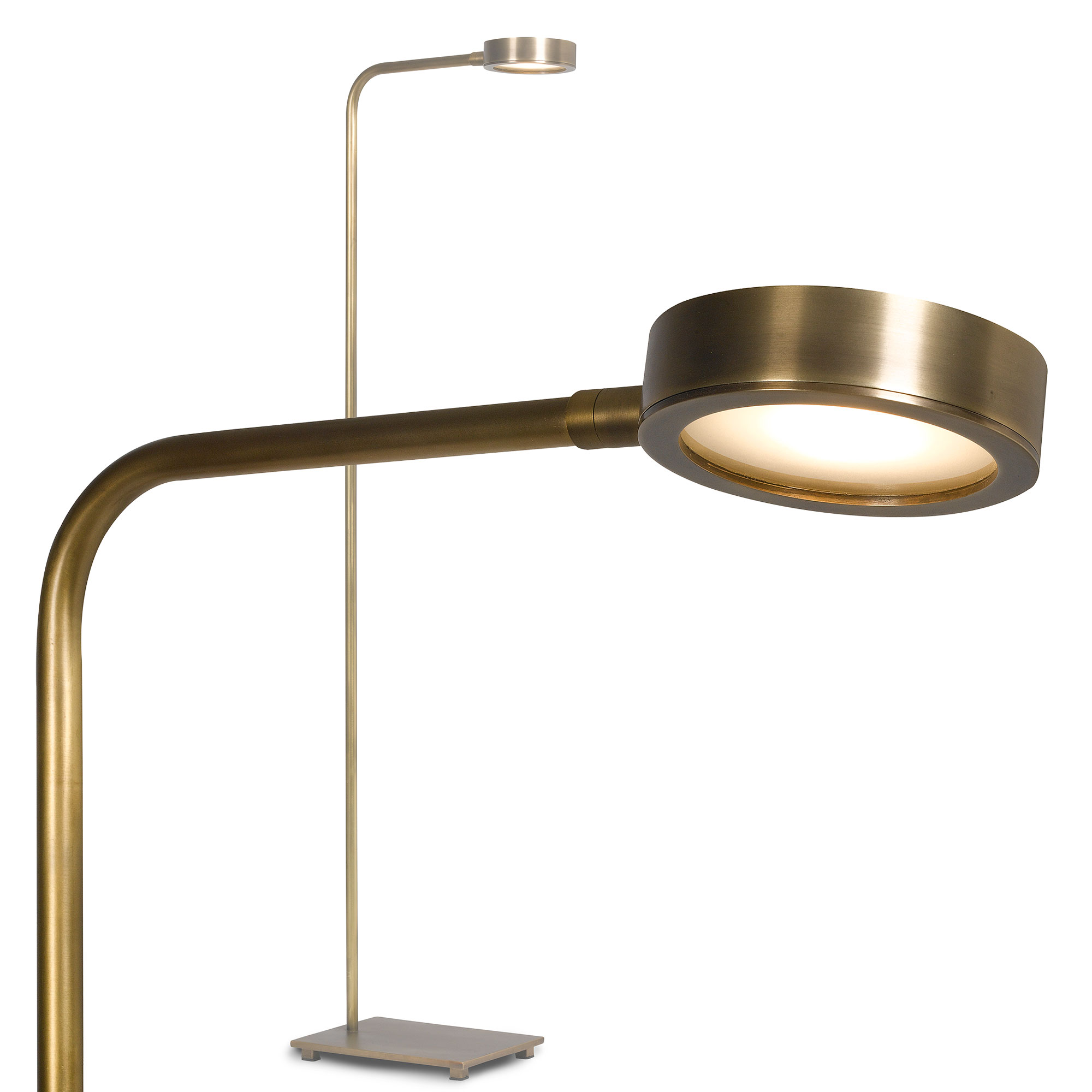Lese-Stehleuchte LINTHORN, Messing mit LED-Strahler, 134 cm