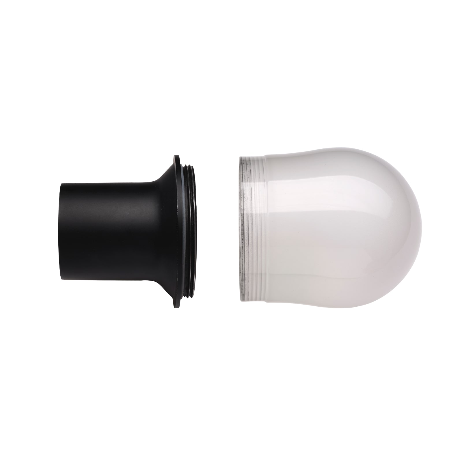Dual Bathroom Wall Lamp N° 204 DOUBLE BATH: Der transparente Kolben über der Fassung schützt das Leuchtmittel vor Feuchtigkeit.