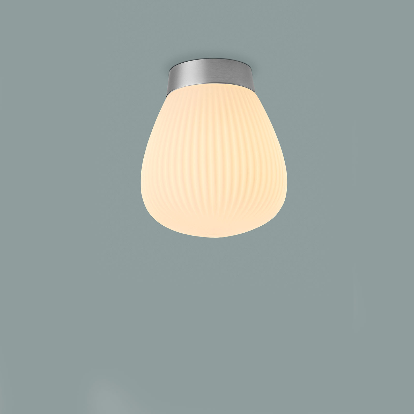 Kleine, moderne Opalglas-Deckenleuchte PLISSEE, Ø 14 cm, Bild 7