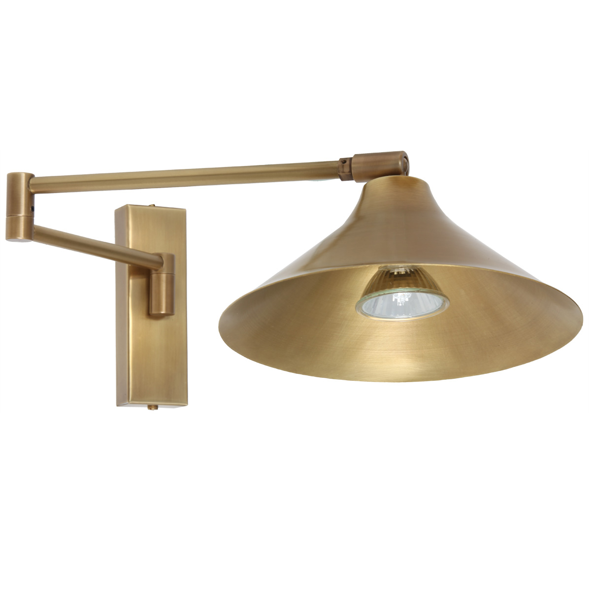 Schwenkbare Messing-Wandlampe D240