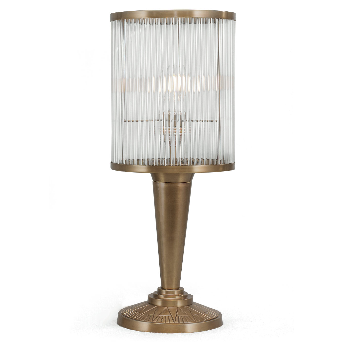 Elegant Art Deco side lamp with crystal glass stones