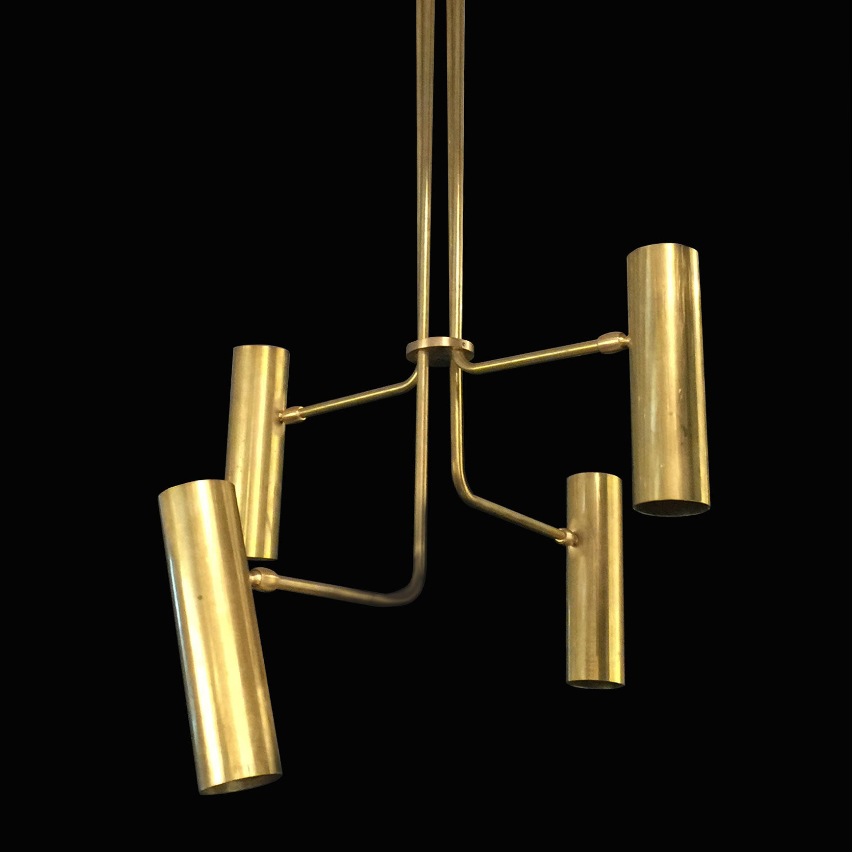 Design-Leuchter BUKÉ aus Messing mit 4/6/8 Strahlern