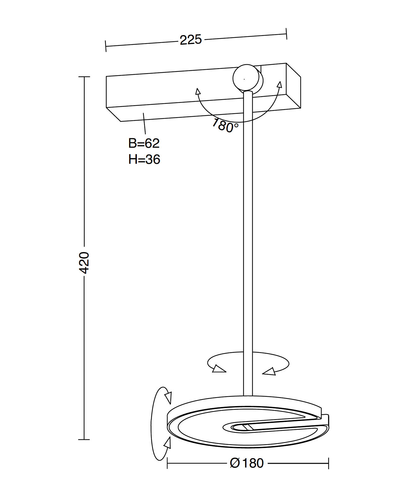 Articulated Ceiling Light JANUS E with High-End LED Technology, Fig. 9