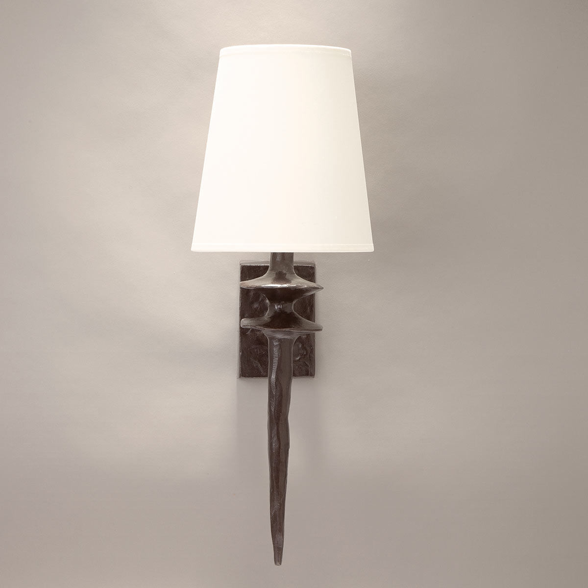 Bronze-Wandleuchte MANCHA 50 mit Textilschirm