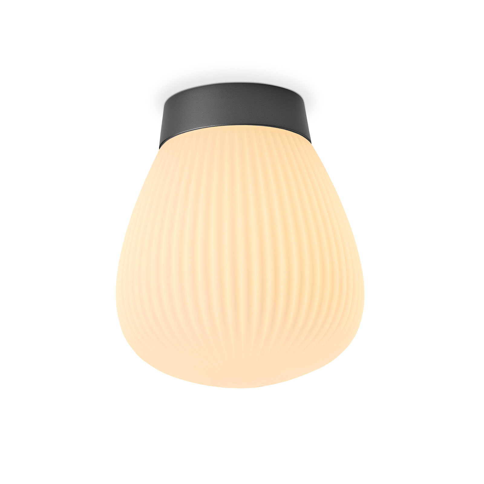 Kleine, moderne Opalglas-Deckenleuchte PLISSEE, Ø 14 cm, Bild 5