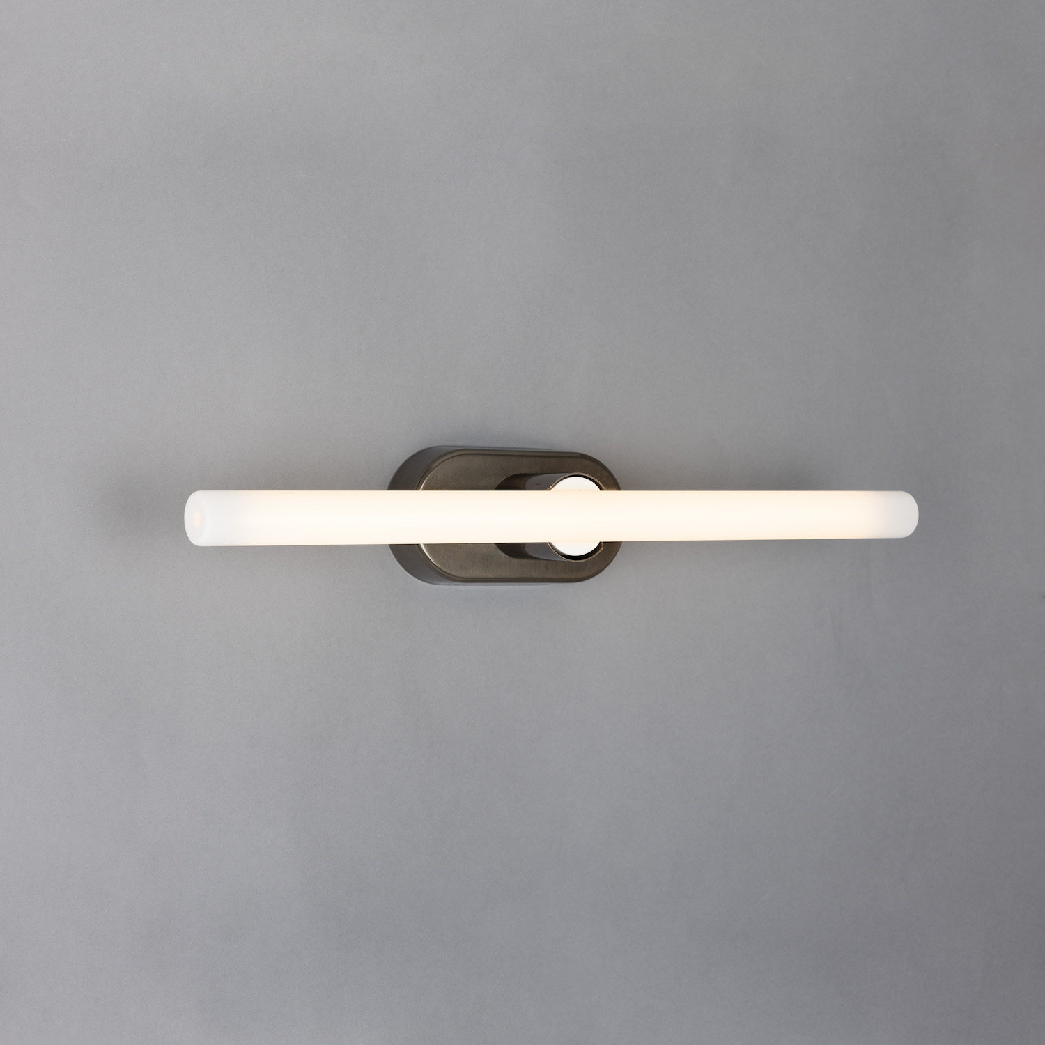 Brass Wall Light for Mirrors with LED Tube Bulb 30/50 cm: Messing alt-silbern patiniert, Modell 2