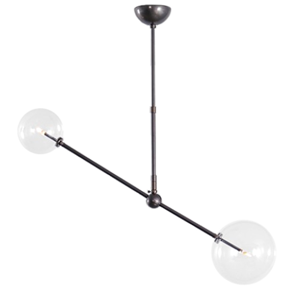 Doppel-Pendelleuchte BALANCE mit Glaskugeln in zwei Größen Ø 15 und 20 cm
