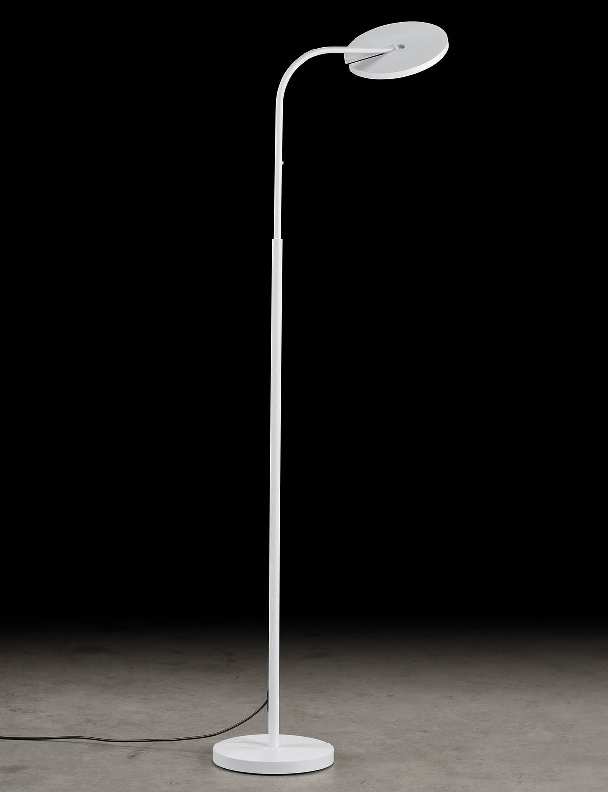 Versatile Reading Floor Lamp VINCE S with Powerful LED Light Source: Hier in der Oberfläche Weiß