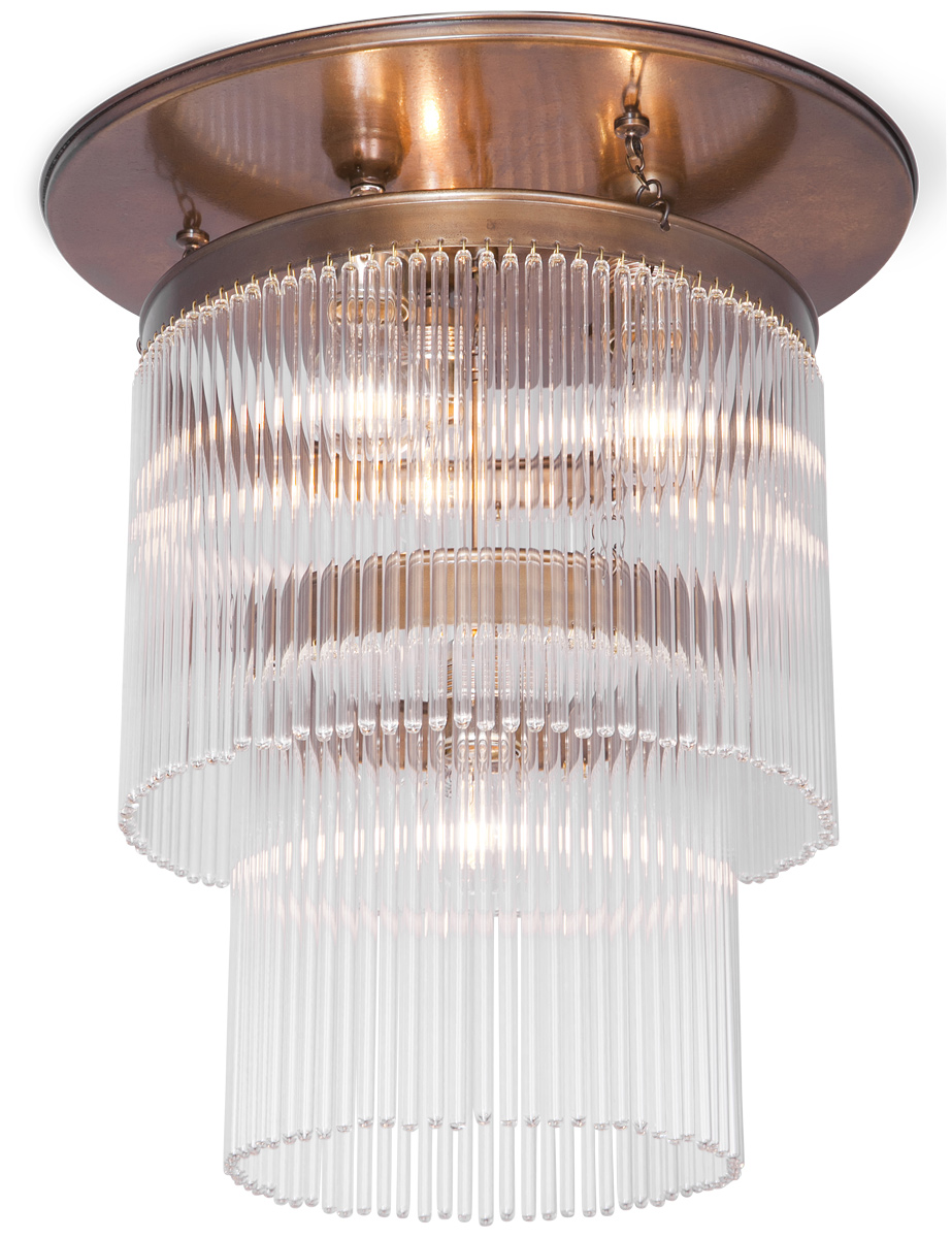 Extrvagant crystal glass ceiling light from the manufactory, Ø 40 cm