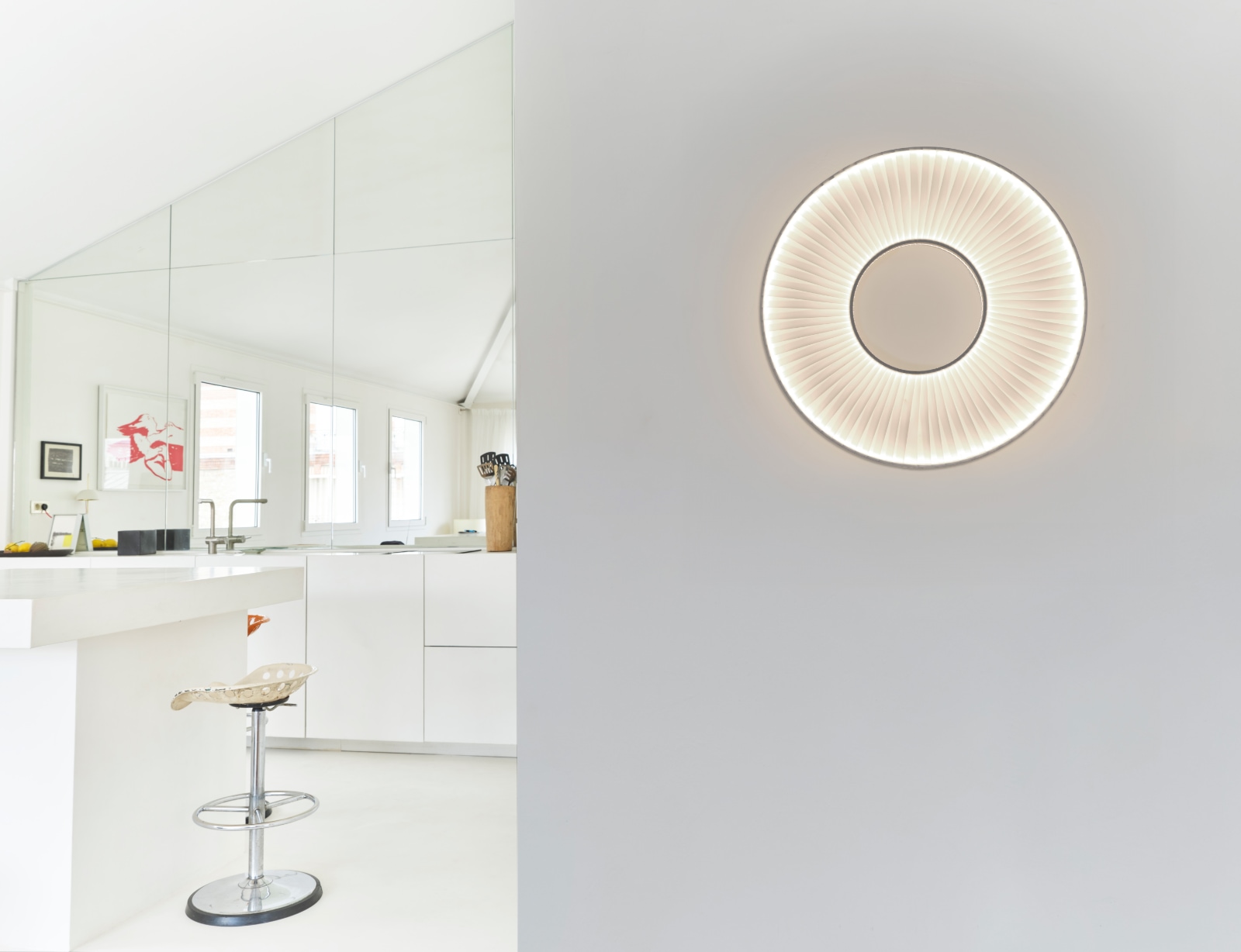 Large Ceiling Light IRIS Made of Polyester Taffeta, Ø 60/80 cm, Fig. 7