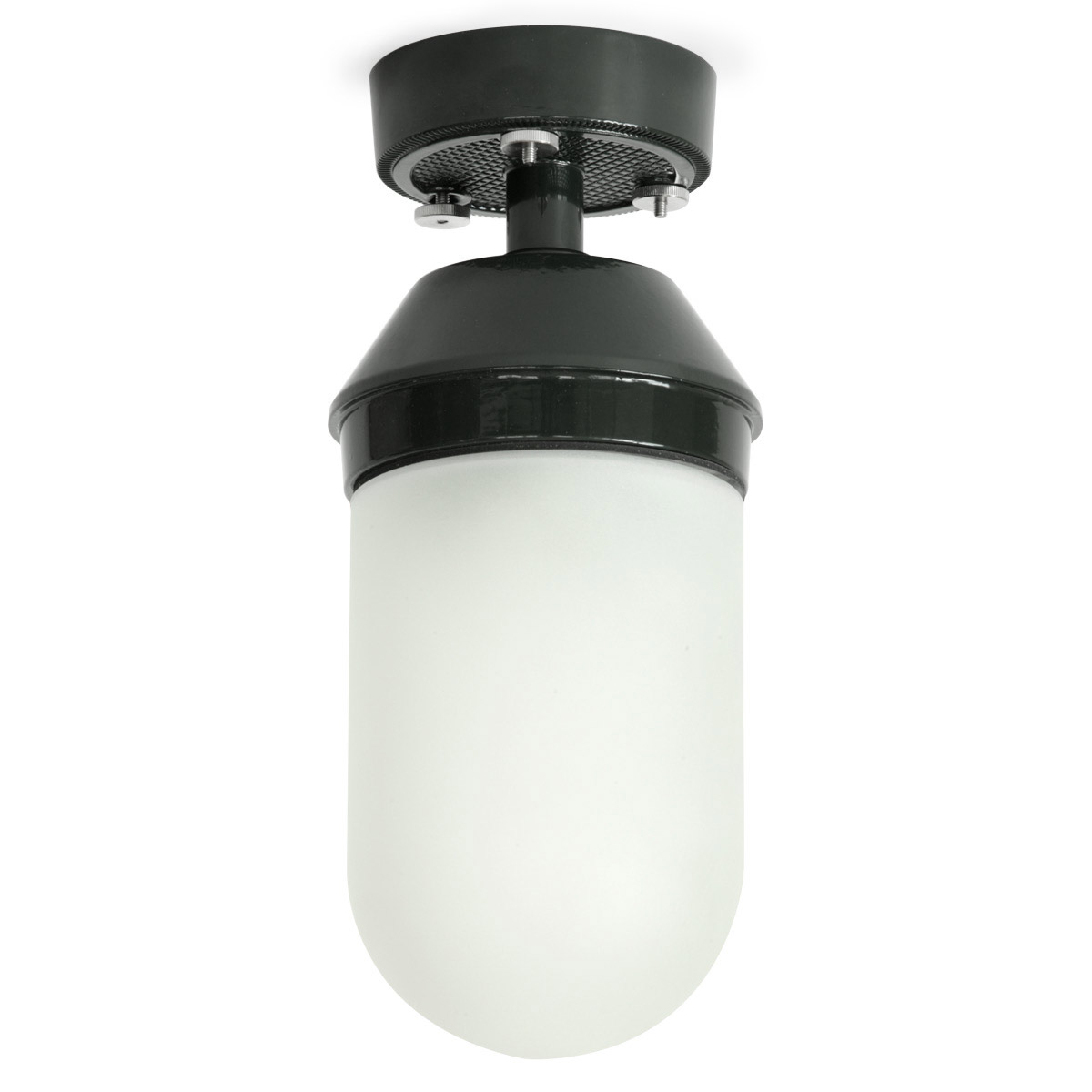Simple functional ceiling light with glass cover BREMERHAVEN