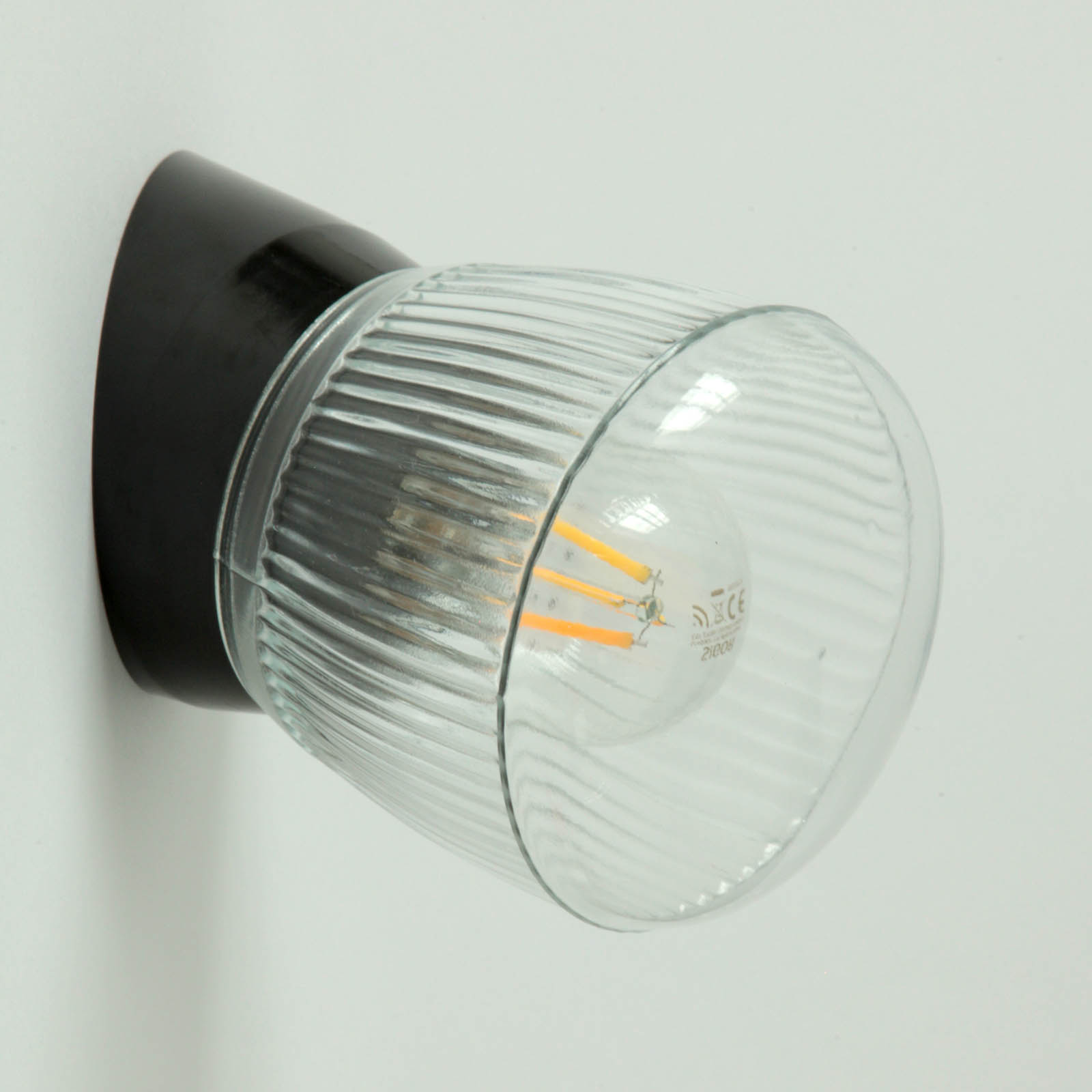 Bakelite Wall Lamp with Grooved Pressed Glass, Fig. 2