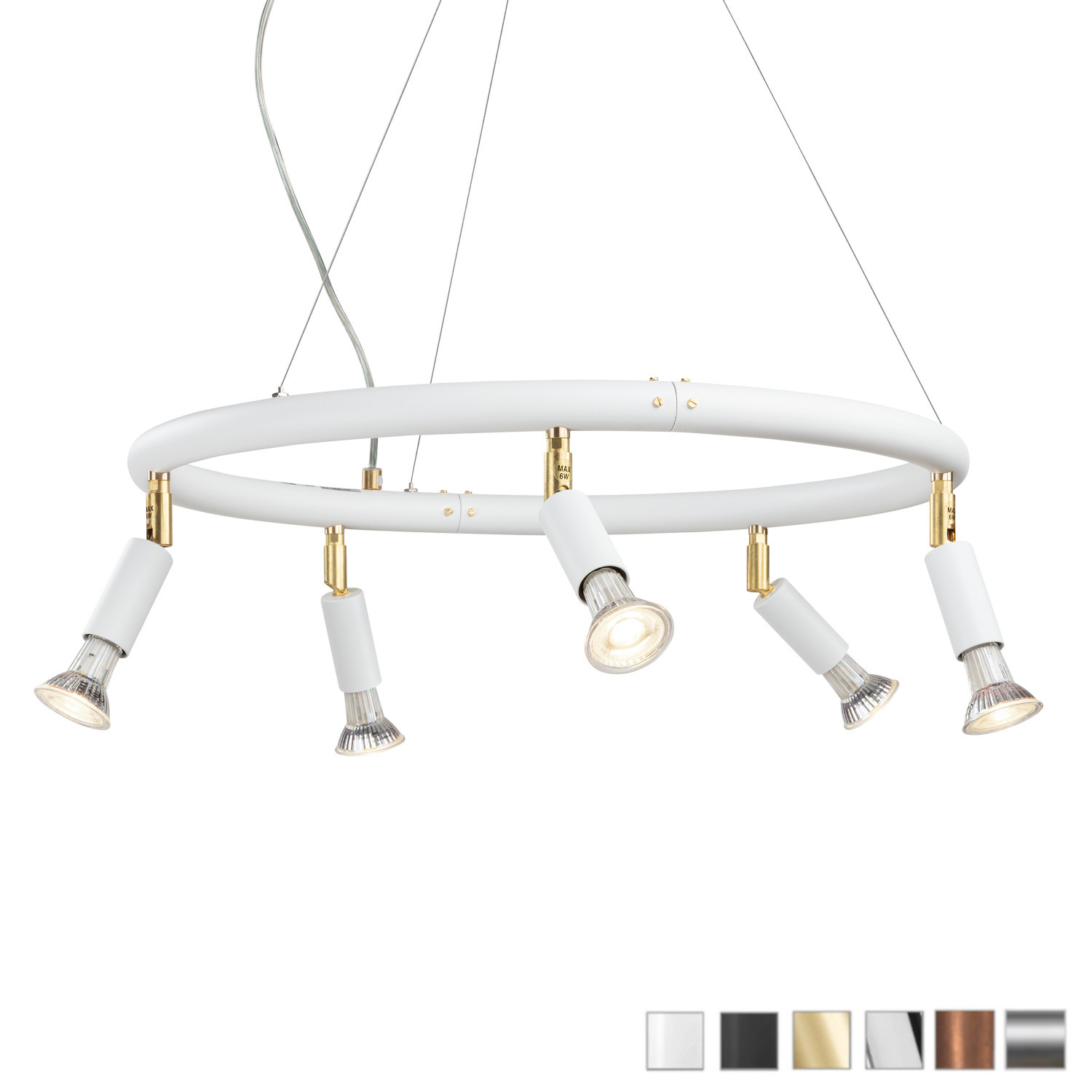 Ring-Deckenleuchte für Strahler STAR, Ø 50 cm