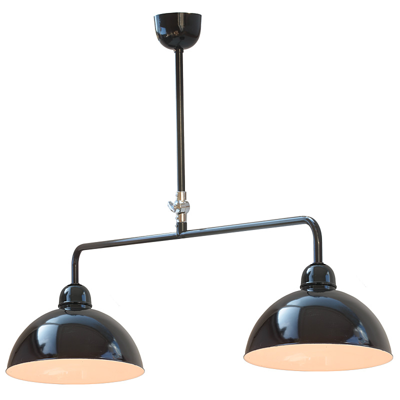 Double pendant lamp KEHL II with two arched metal shades