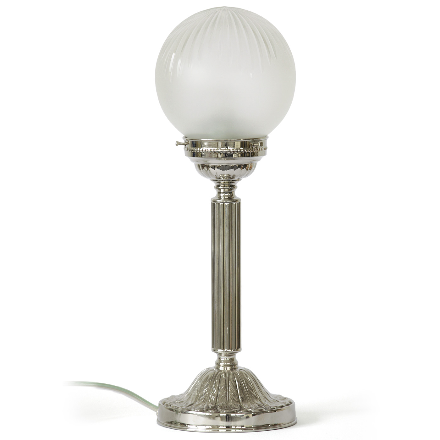 Tischleuchte QUINQUE ECCLESIAE mit geschliffener Glaskugel