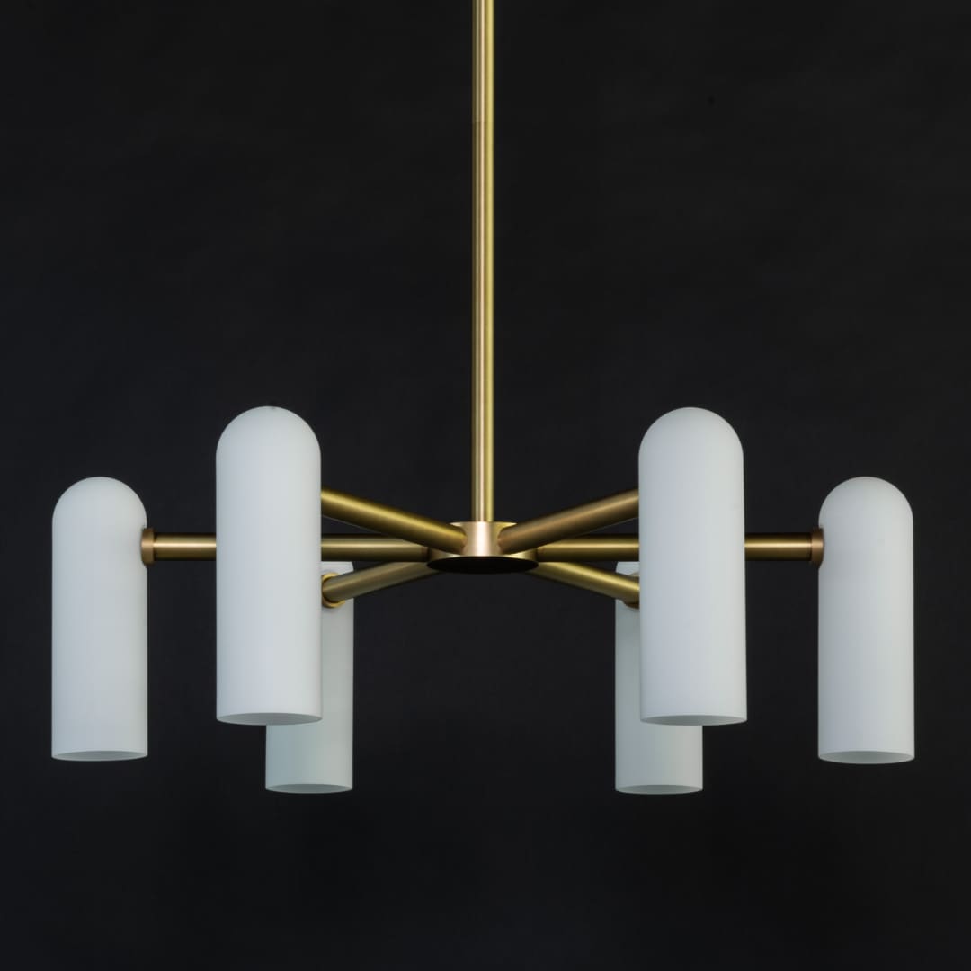 Zeitgenössischer Stern-Deckenleuchter ODYSSEY, 6-armig