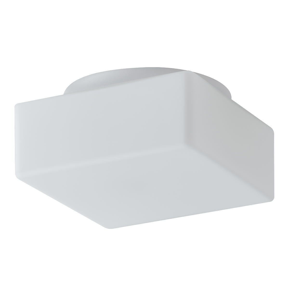 Kleine, quadratische Opalglas-Deckenleuchte LINETA