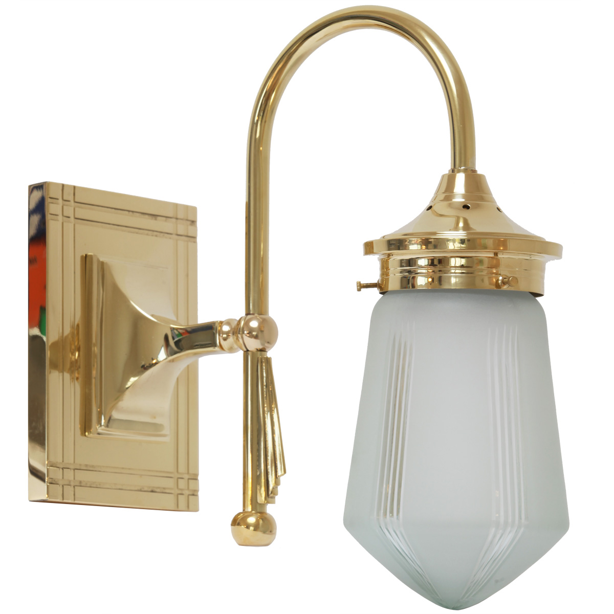 Art Deco applique with decorative glass ALTO ADIGE I