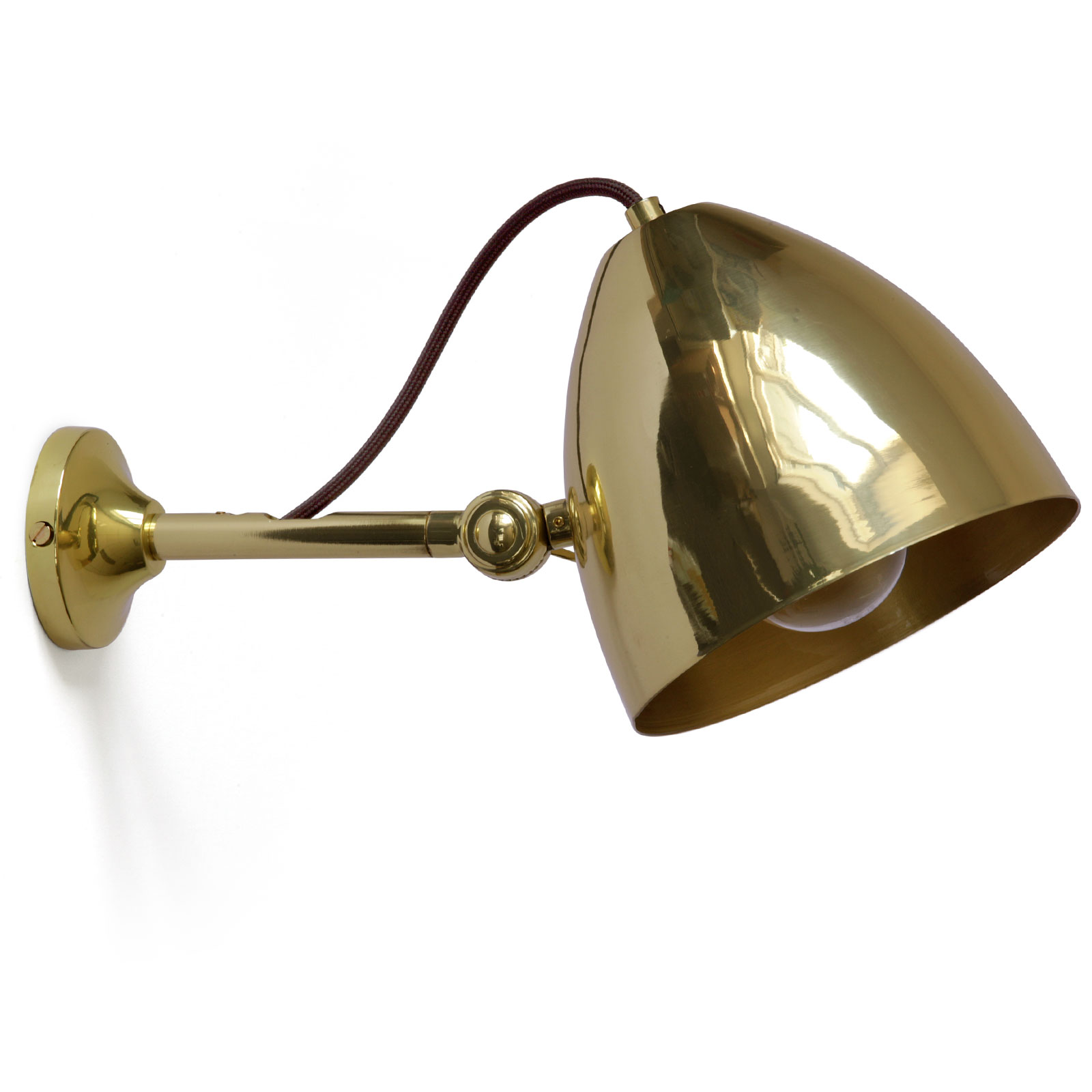 Gelenk-Wandstrahler im Retro-Design aus Messing GUAYA