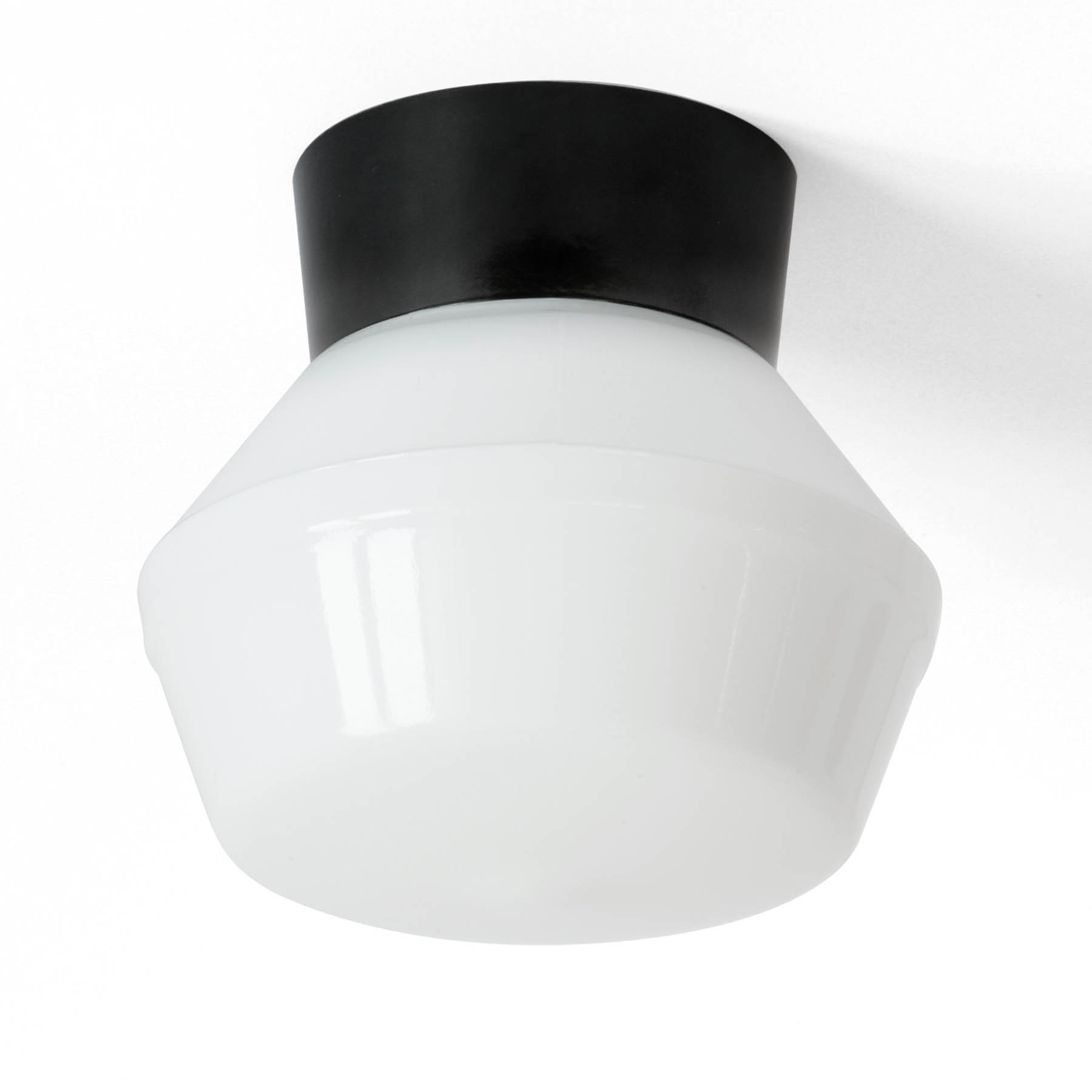 Bakelite Ceiling Light with Opal Glass Shade in 1930s Style