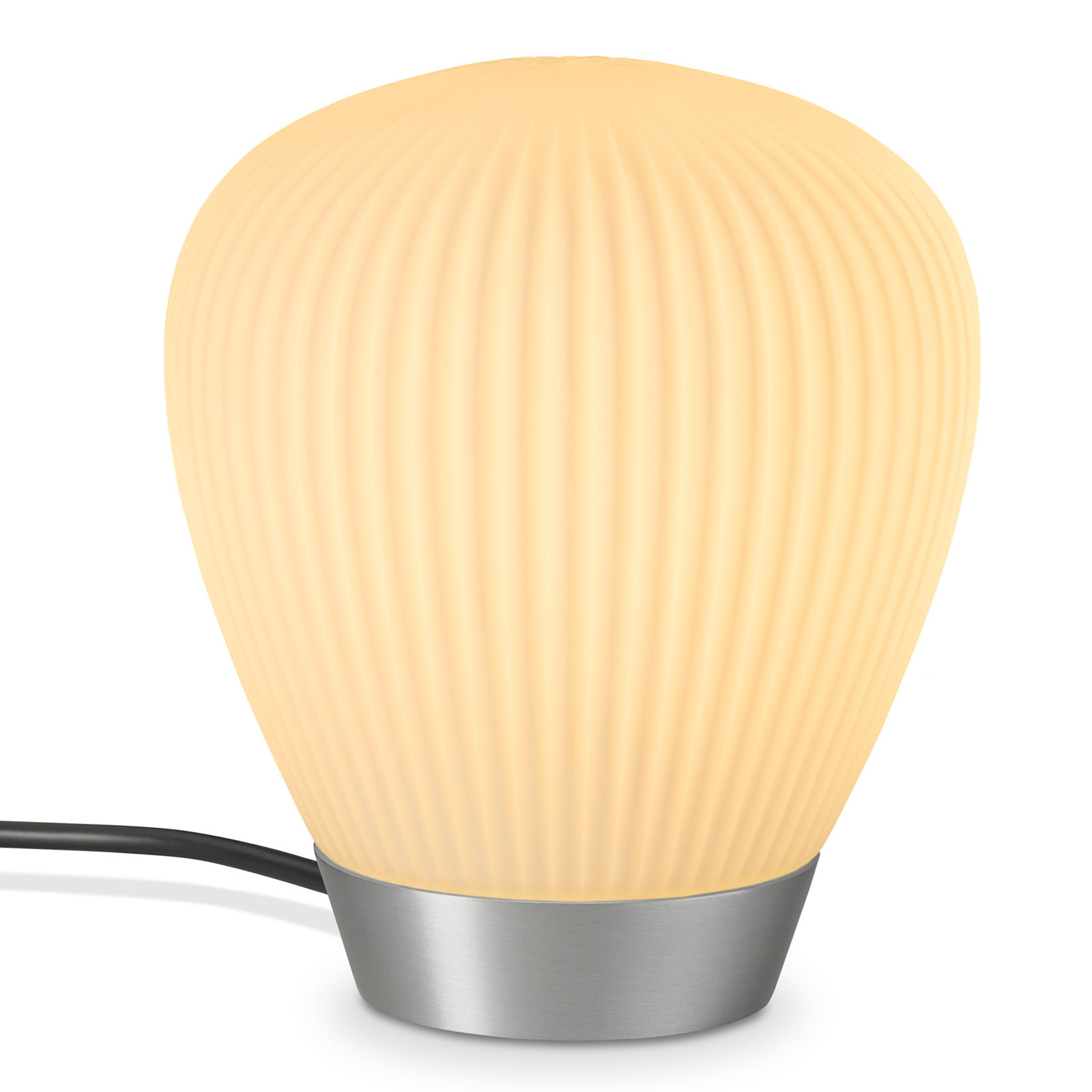 Small Table Lamp with Pleated Glass Shade Plissee T2, Fig. 6