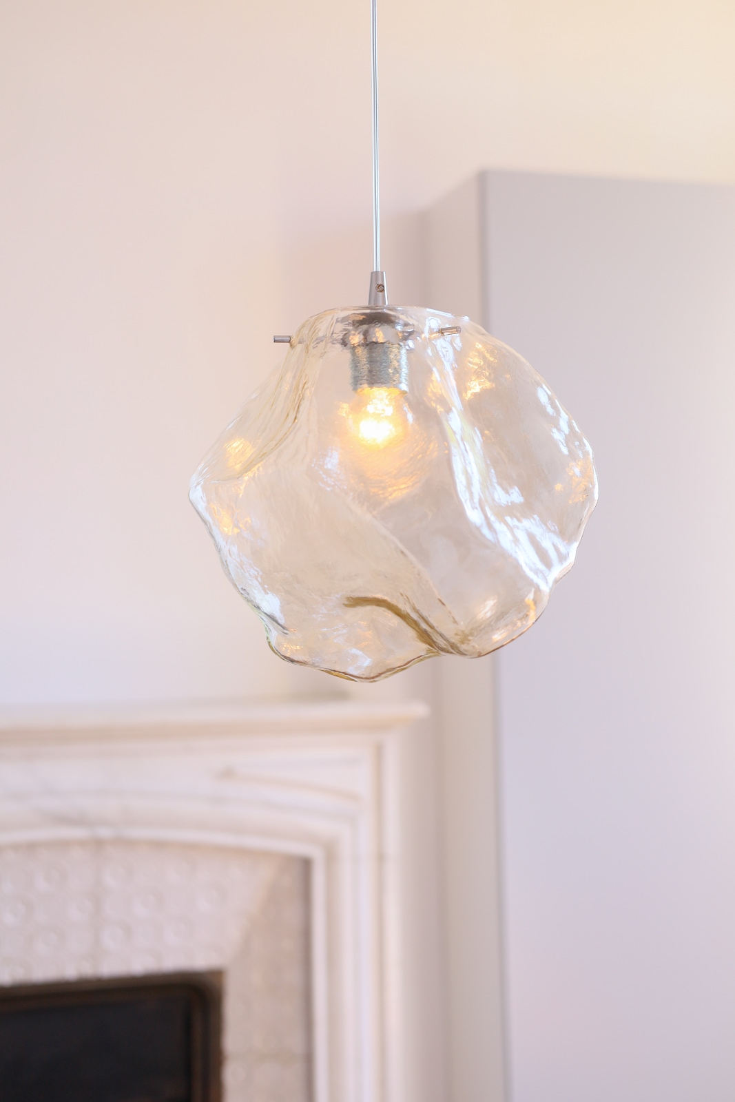 Hängeleuchte QUARTZ mit unregelmäßigem, klarem Glas, Bild 5