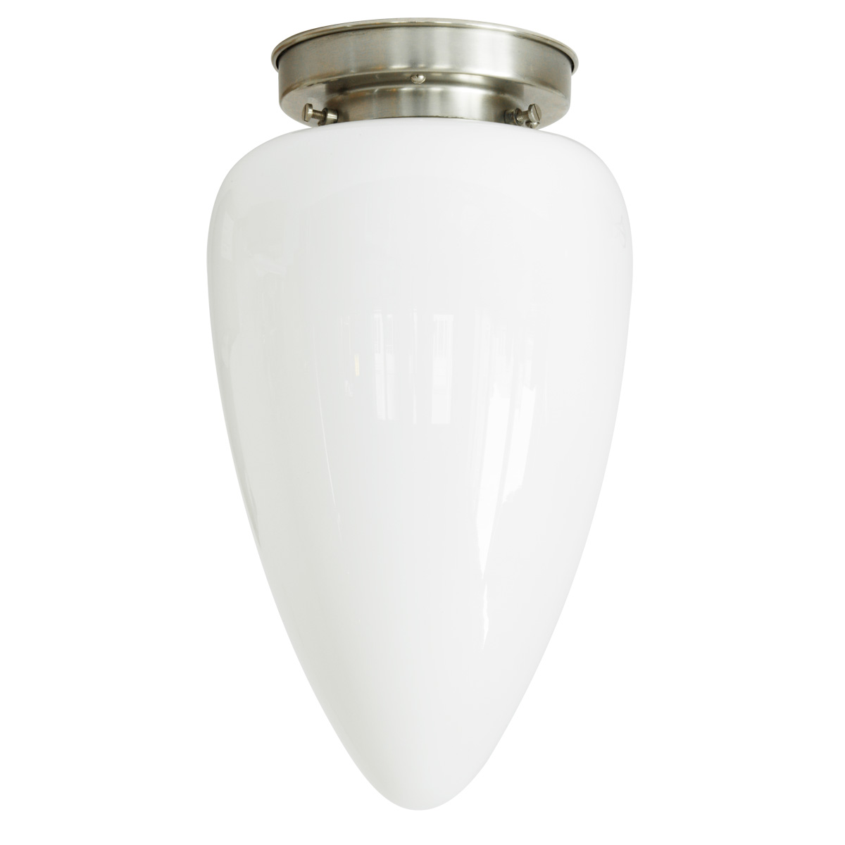 Ceiling Light with Large Cone Opal Glass Shade Ø 17 cm