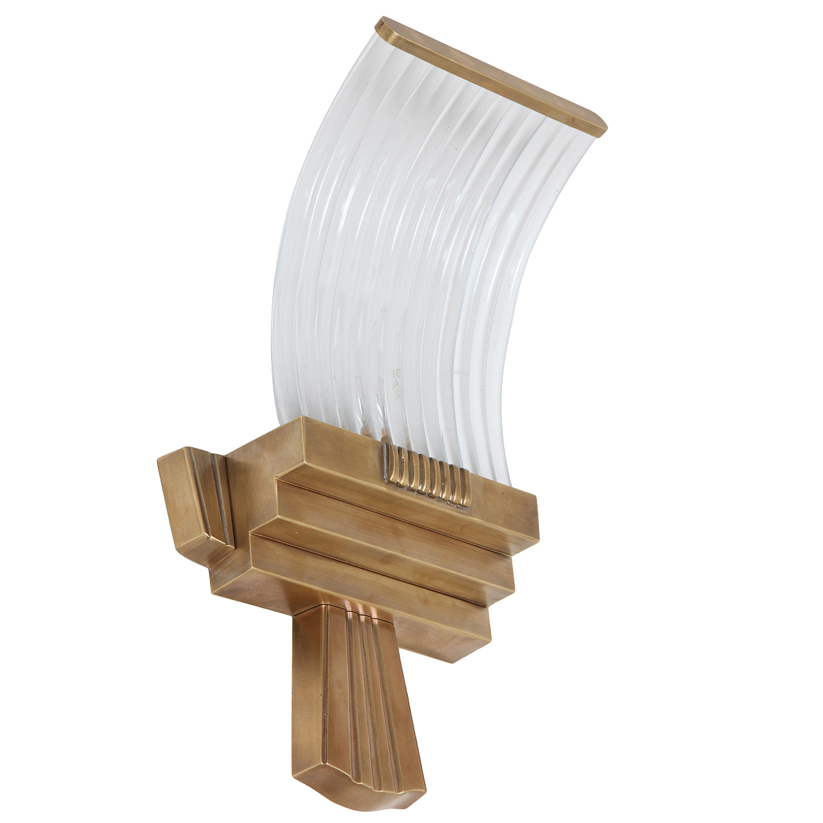Elegante Messing-Wandleuchte im Art Déco-Stil