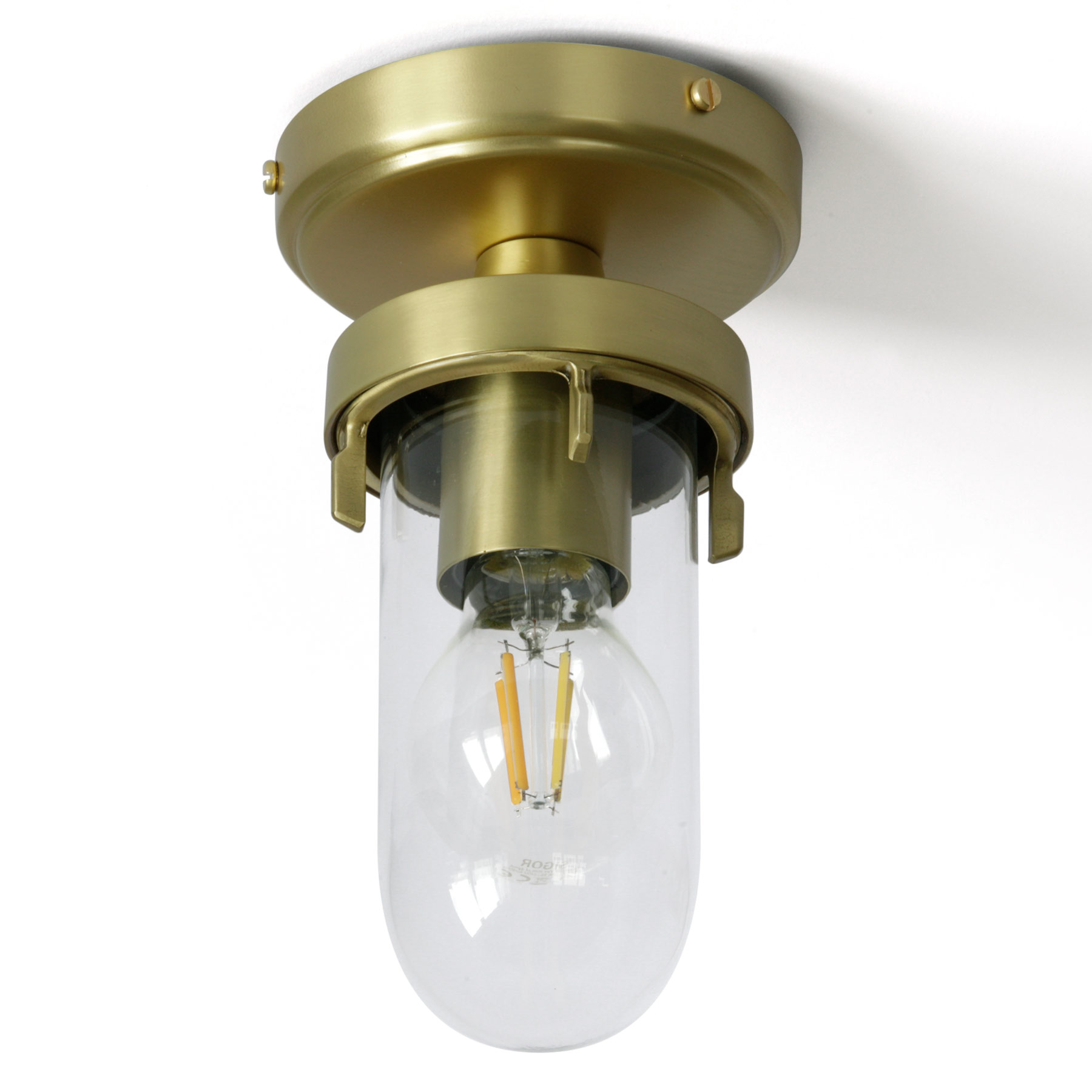 Simple ceiling light with cylindric glass IP65