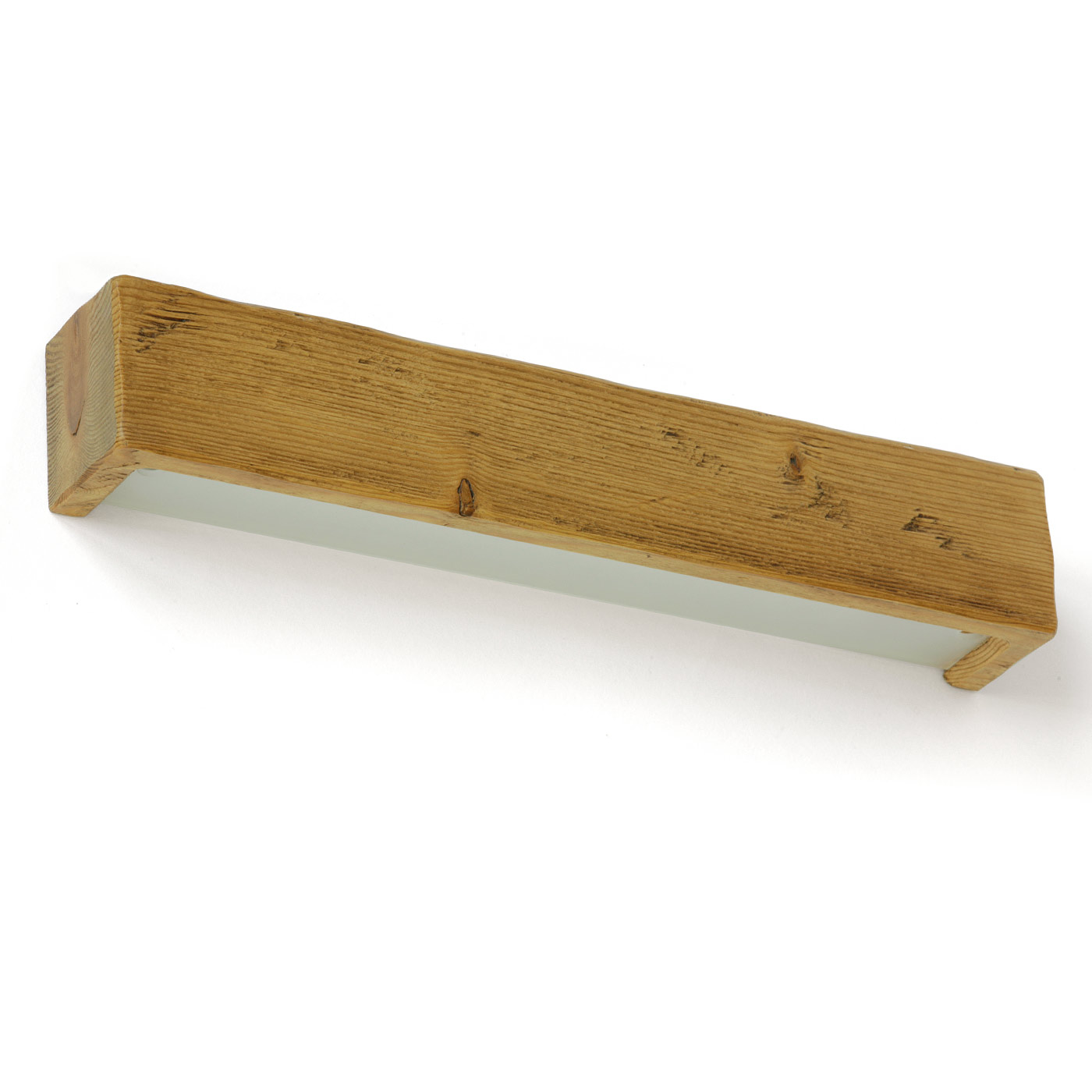 Up-Down-Wandleuchte aus Massivholz, 36 cm