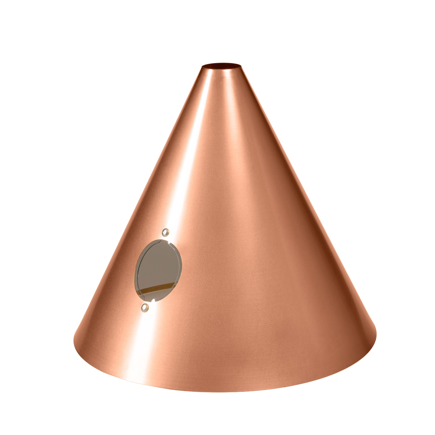 Versatile Design Pendant Light TELL with LED-Tube and Conic Shade(s): raw copper