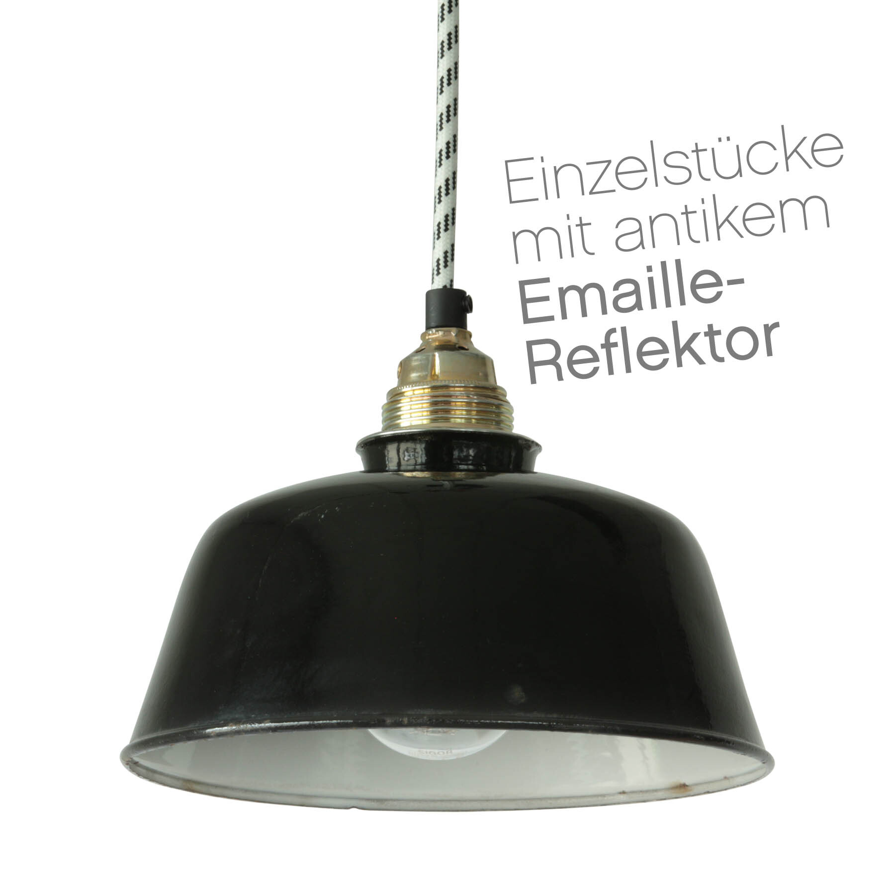 Unique Pieces with Antique Enamel Shades: Berlin Pendant Lamp 200 mm