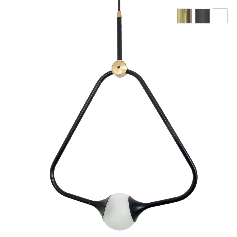 Extravagante Design-Pendelleuchte mit Glaskugel MEDALLION