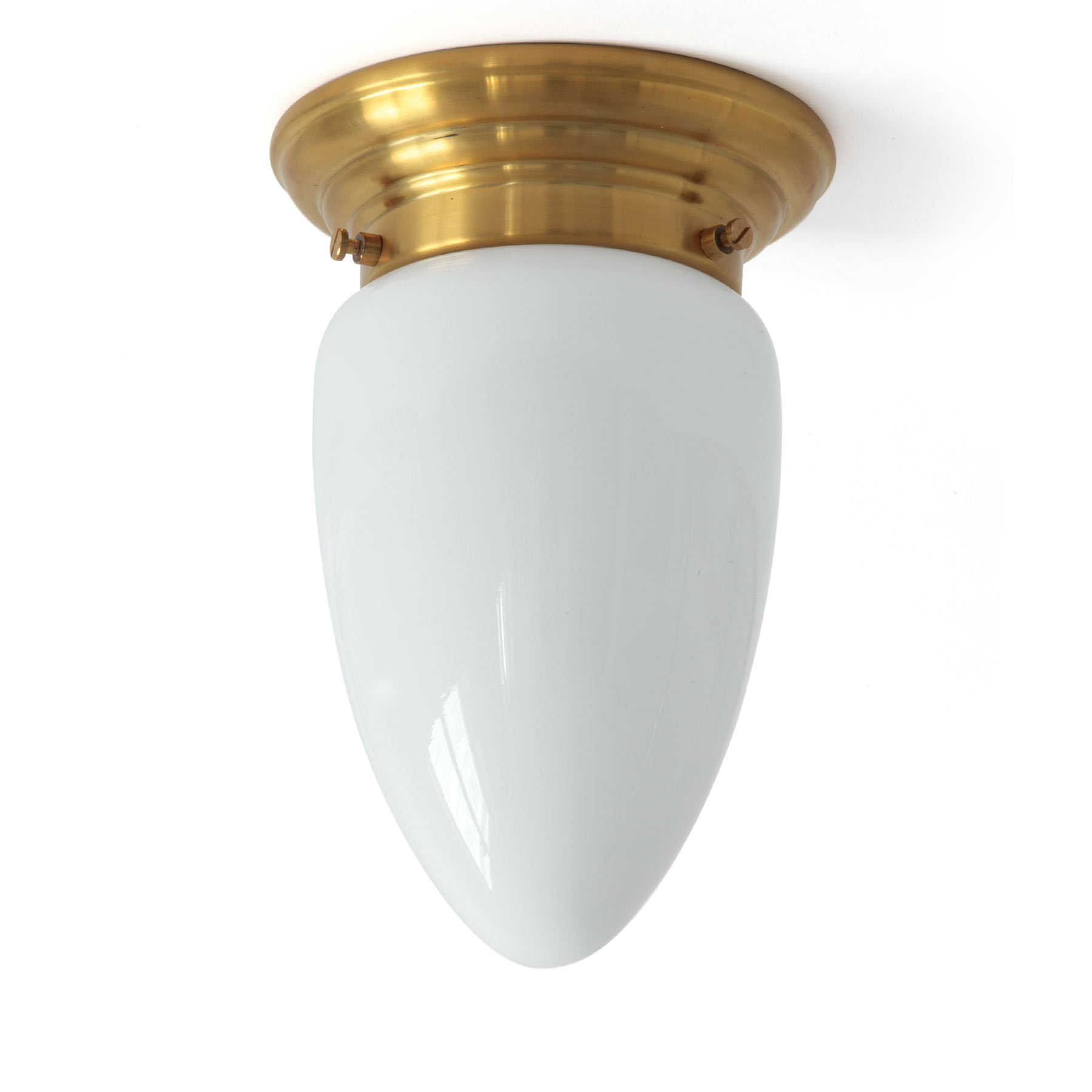 Small Art Déco Ceiling Light, Conic Glass Shade Ø 14 cm