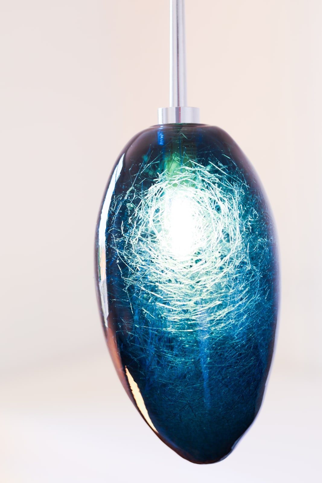 Pendant Lamp with Coloured Tapered Glass GALET 01, Fig. 8