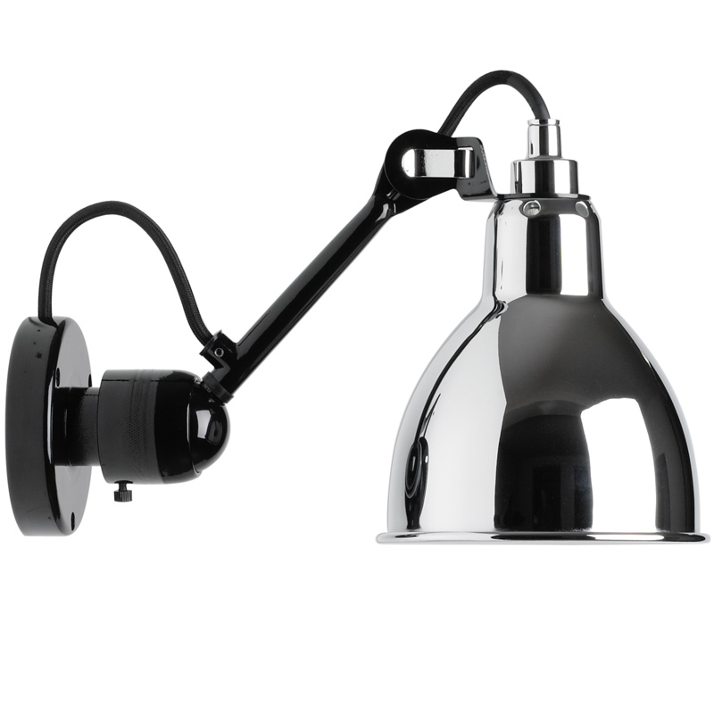 Einstellbare Gelenk-Wandlampe N° 304 mit kurzem Wandarm