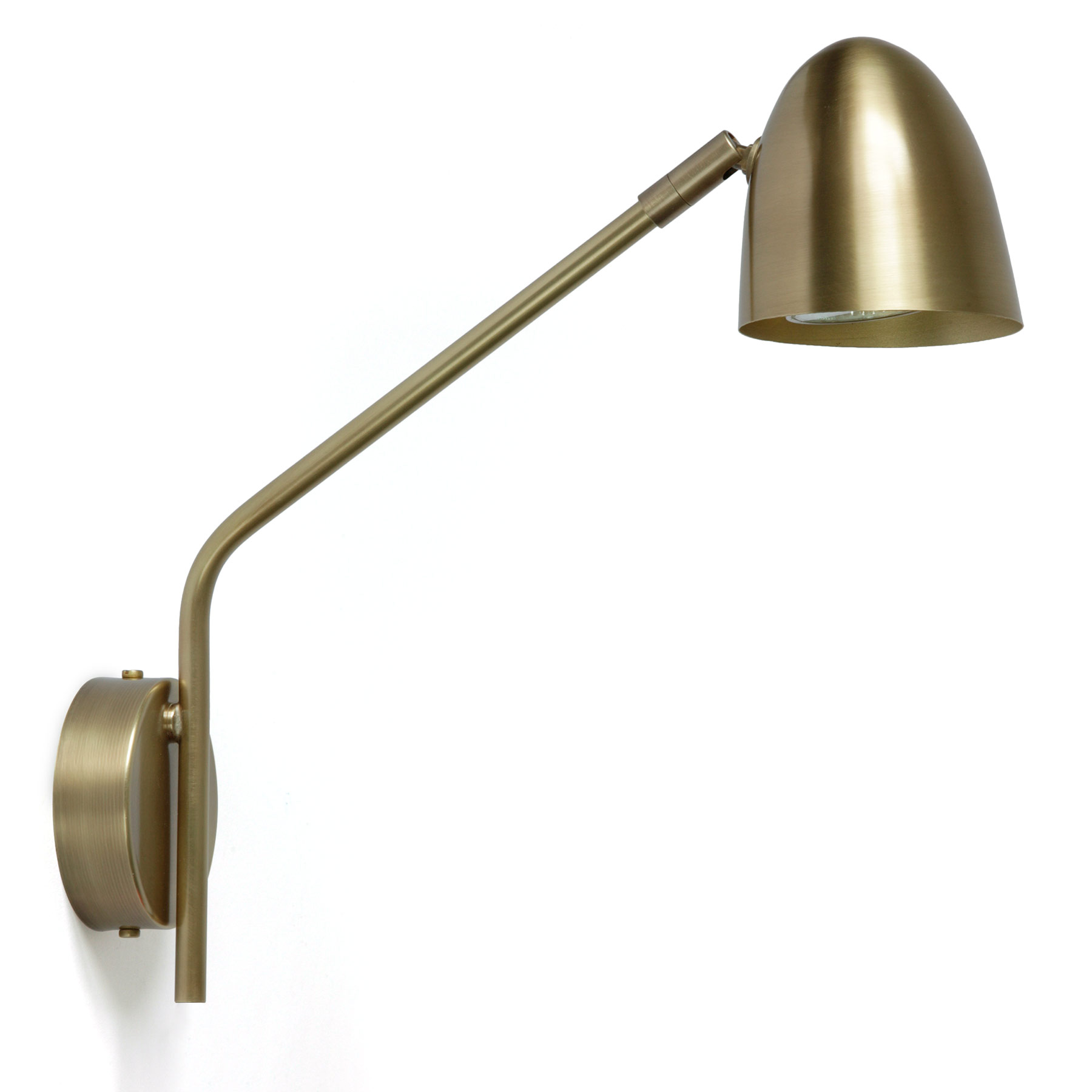 Exclusive brass wall light with small shade SPRINTEUR